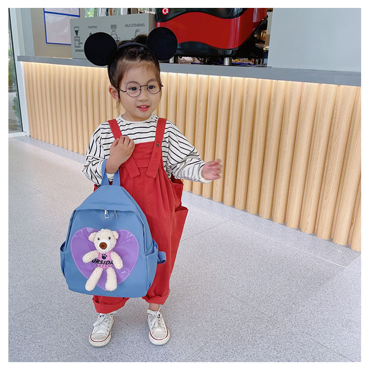 The new kindergarten schoolbag is lightweight and can prevent children from getting lost. The cute and super cute little bear baby is a trend of children's double-shoulder schoolbags undefined