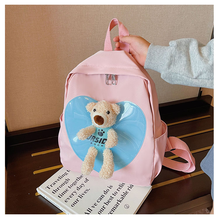 The new kindergarten schoolbag is lightweight and can prevent children from getting lost. The cute and super cute little bear baby is a trend of children's double-shoulder schoolbags undefined