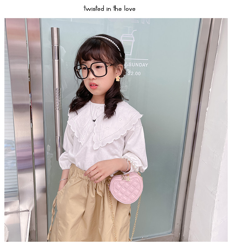 New children's small round bag 2021 new style fashionable diamond-shaped little Chanel mini single-shoulder bag chain stylish crossbody bag undefined