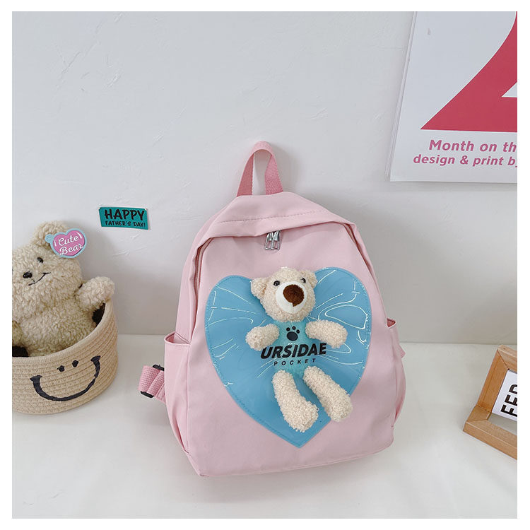 The new kindergarten schoolbag is lightweight and can prevent children from getting lost. The cute and super cute little bear baby is a trend of children's double-shoulder schoolbags undefined