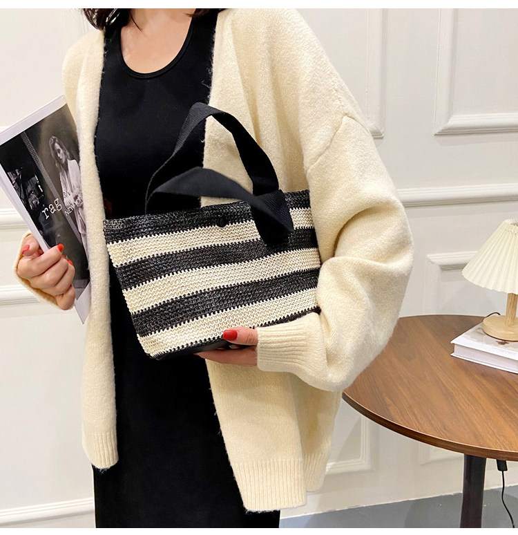 Woven bag, women's fabric bag, 2021 Summer new trendy fashion, trendy hand-held bag, shoulder bag, stylish design, tote bag undefined