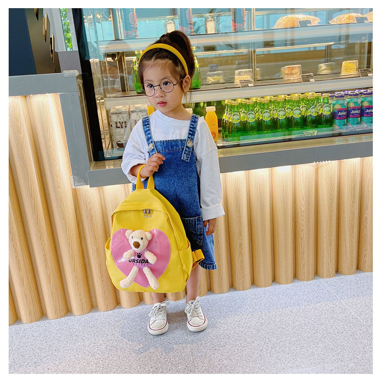 The new kindergarten schoolbag is lightweight and can prevent children from getting lost. The cute and super cute little bear baby is a trend of children's double-shoulder schoolbags undefined