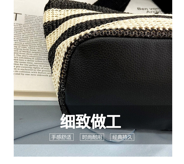 Woven bag, women's fabric bag, 2021 Summer new trendy fashion, trendy hand-held bag, shoulder bag, stylish design, tote bag undefined