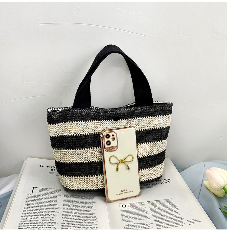 Woven bag, women's fabric bag, 2021 Summer new trendy fashion, trendy hand-held bag, shoulder bag, stylish design, tote bag undefined