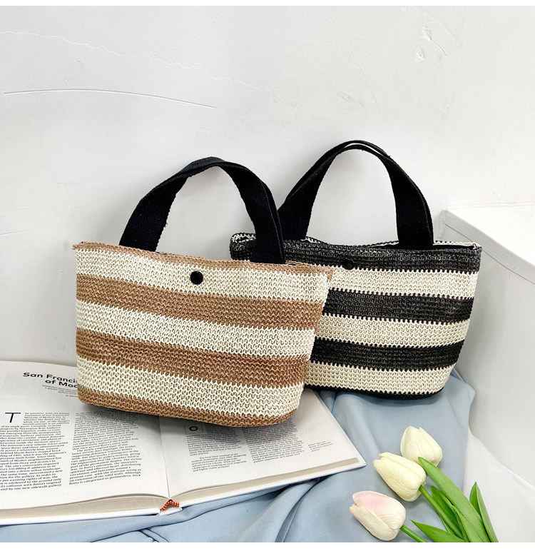 Woven bag, women's fabric bag, 2021 Summer new trendy fashion, trendy hand-held bag, shoulder bag, stylish design, tote bag undefined