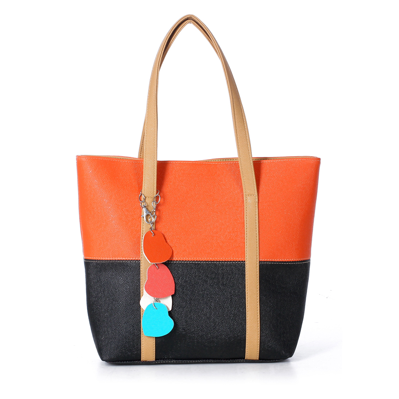 Large Capacity Women Shoulder Bag Two spell candy color female bag Fashion Lady Women Leather Bag 7 Large Capacity Women Shoulder Bag Two spell candy color female bag Fashion Lady Women Leather Bag 13