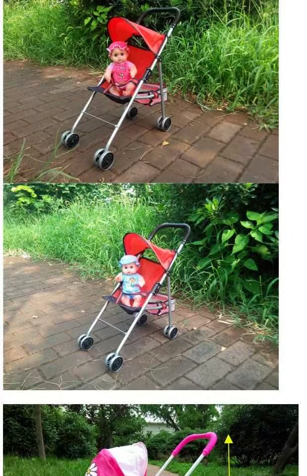 Trẻ em đồ chơi xe đẩy búp bê cô gái cô gái chơi nhà đồ chơi xe đẩy đồ chơi xe đẩy em bé bộ đồ chơi trang điểm