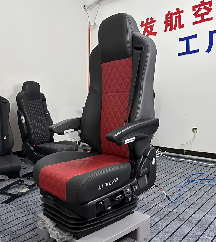 Lear Leader Liy New Airbag Suspension Seat for Heavy-Duty Trucks, Universal Ventilation, Heating, and Massage