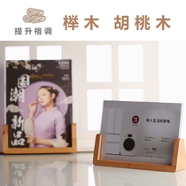 Solid wood table card stand display a4 acrylic restaurant order brand price list product a5 table shelf