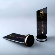 Wine card Acrylic card holder six-sided a4 table card a5 rotating menu menu display card Triangle table card