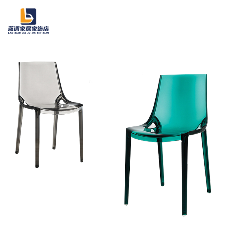 American country simple fashion leisure home outdoor dining chair transparent chair square personality Japanese furniture dining chair