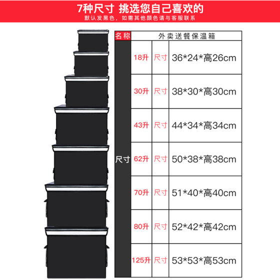 2023 New Takeaway Box Food Delivery Box Insulated Box Commercial Stall Refrigerated Rider Equipment Food Delivery Waterproof