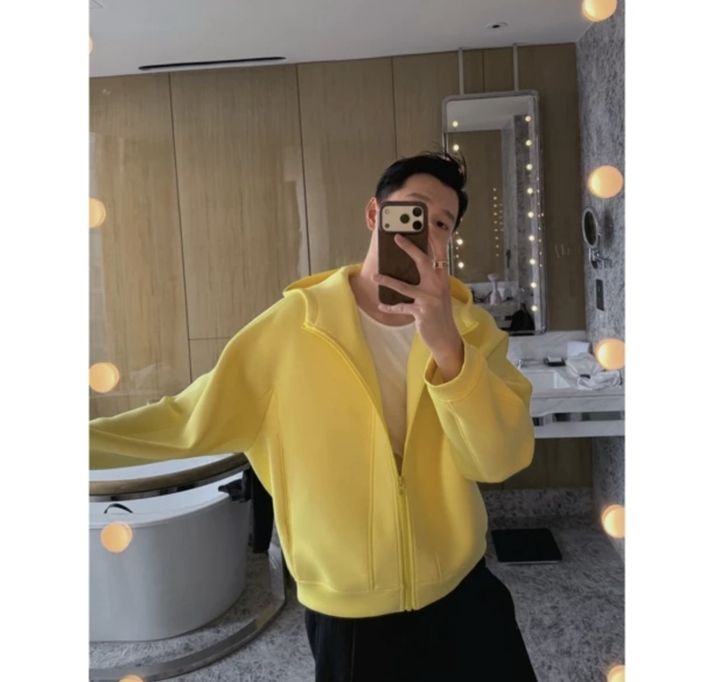 【Noko】26Ss/ Spring Dopamine Short Wide Profile Hooded Sweatshirt Jacket Unisex