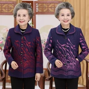 Áo khoác mùa thu của phụ nữ trung niên Bà ngoại tuổi 60-70 tuổi Quần áo mùa xuân và mùa thu áo khoác cho mẹ