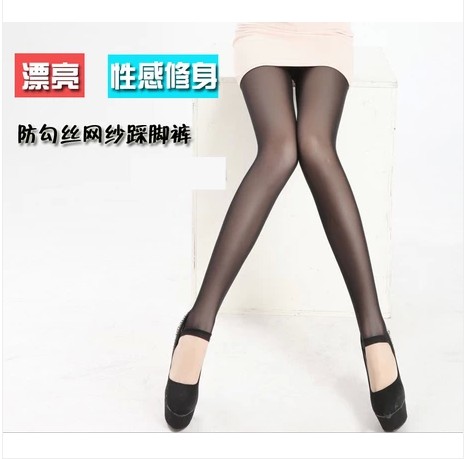 Lưới xà cạp pantyhose chống móc lụa chân bước mùa xuân và mùa thu phần mỏng bước chân lưới nhỏ vớ lụa nữ mùa hè