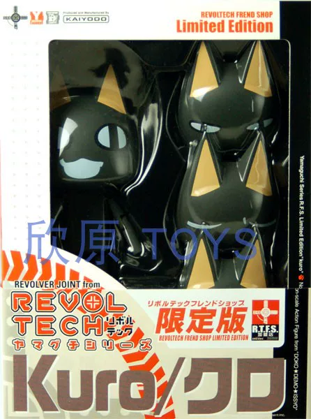 Фигурка KAIYODO REVOLTECH Doro Cat Kuro — японская лимитированная версия, 12×7×14,5 см