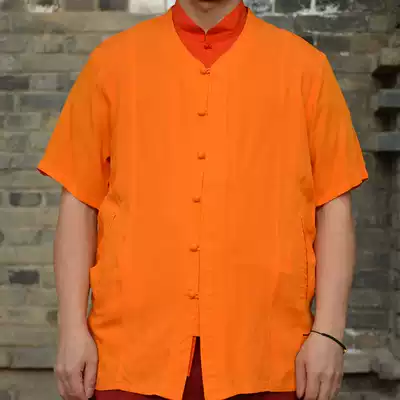 Summer Lama monk clothes Tibetan short-sleeved monk clothes men's top vest Dongbo short coat