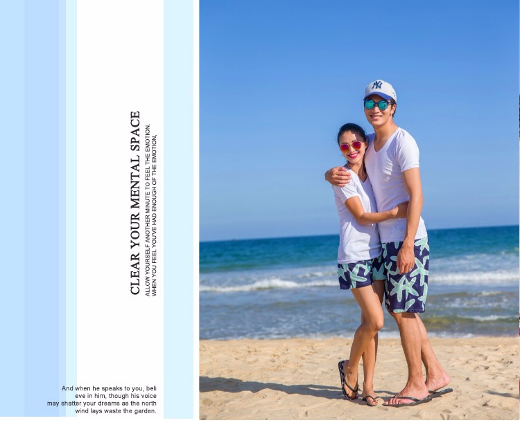 Quần short mới nhanh khô bên bờ biển kỳ nghỉ vài chiếc quần đi biển nam và nữ lỏng lẻo thường xuyên quần năm điểm cỡ lớn thời trang thủy triều - Quần bãi biển 	quần áo đi biển giá rẻ	