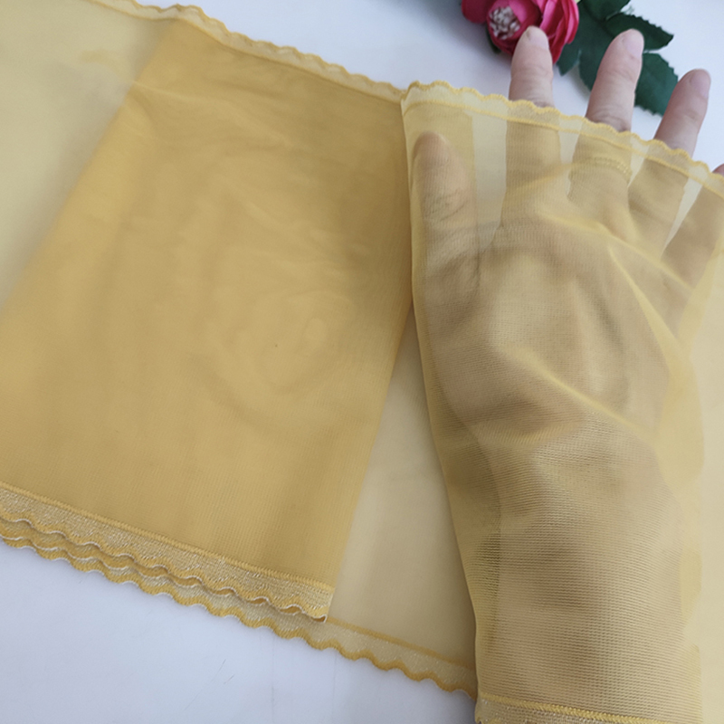 Skin-Friendly Yellow Soft Elastic Lace Trim Accessory Wide Accessory for Clothing Skirt Hem Extension Fabric Decorative Skirt Edge