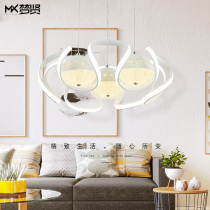 Nordic chandelier art dining hall lamp three heads creative personality line lamp modern simple bedroom dining table dining room lamps