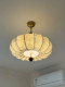French-Style Vintage Bedroom Chandelier with Fabric Patterns, Mid-Century Dining Room, South Asian Style, Cozy Room, Study, Master Bedroom Lamp