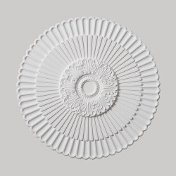 French-Style Carved Eco-Friendly Pu Lamp Base Nordic Ceiling Imitation Plaster Decorative Lamp Holder Chandelier Base Round Shape