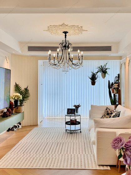French-Style Living Room Chandelier Main Light, Vintage Mid-Century Style Pearl Dining Room Bedroom Light, Cloakroom Warm American-Style Candle Light