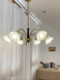 French Retro Living Room Chandelier, Vintage American Country Style Floral Glass Dining Room Simple Bedroom Lighting Fixtures