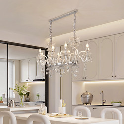 Restaurant Chandelier, Crystal Lamp, French Light Luxury Lighting, Atmospheric Bar Counter, Retro High-End Designer Lighting, Creative Lighting