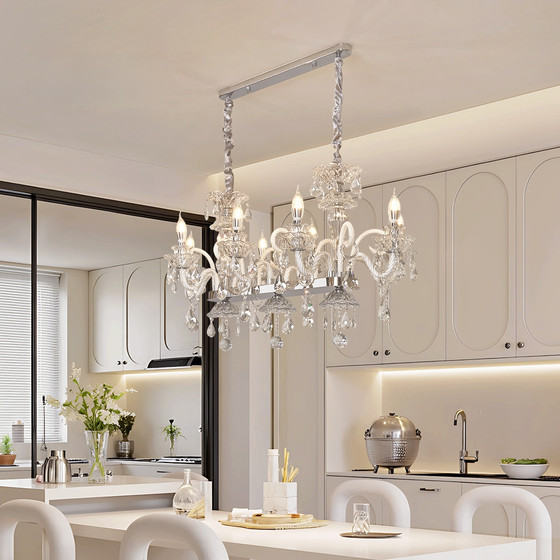 Restaurant Chandelier, Crystal Lamp, French Light Luxury Lighting, Atmospheric Bar Counter, Retro High-End Designer Lighting, Creative Lighting