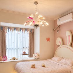 Fireworks Colorful Chandelier Living Room Bedroom Dining Room Glass Art Lamp Light Luxury 2026 New Model Girls' Children's Room Lighting
