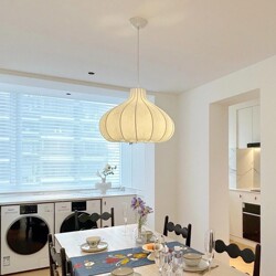 French Cream Style Vintage Silk Wabi-Sabi Style Bedroom Dining Room Study Guesthouse Japanese Onion Head Designer Lamps