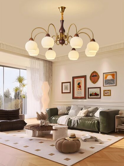 American Retro Living Room Chandelier, Antique Style Hall, Bedroom Main Light, Designer French Nanyang Style High-End Lamps