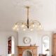 Vintage French-Style Glass Chandelier for Living Room, Dining Room, Study, American Retro Creative Homestay, Cozy Nanyang-Style Floral Lamp