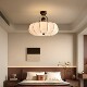 French-Style Bedroom Chandelier, Silk Vintage Dining Room, Nanyang Retro Solid Wood Wabi-Sabi Style, Cozy Room Master Bedroom Ceiling Light