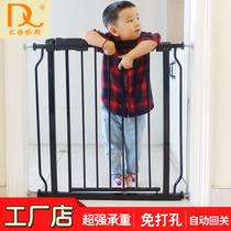 Stairway childrens safety door fence punch-free kitchen indoor guardrail fence Anti-baby isolation door protective fence
