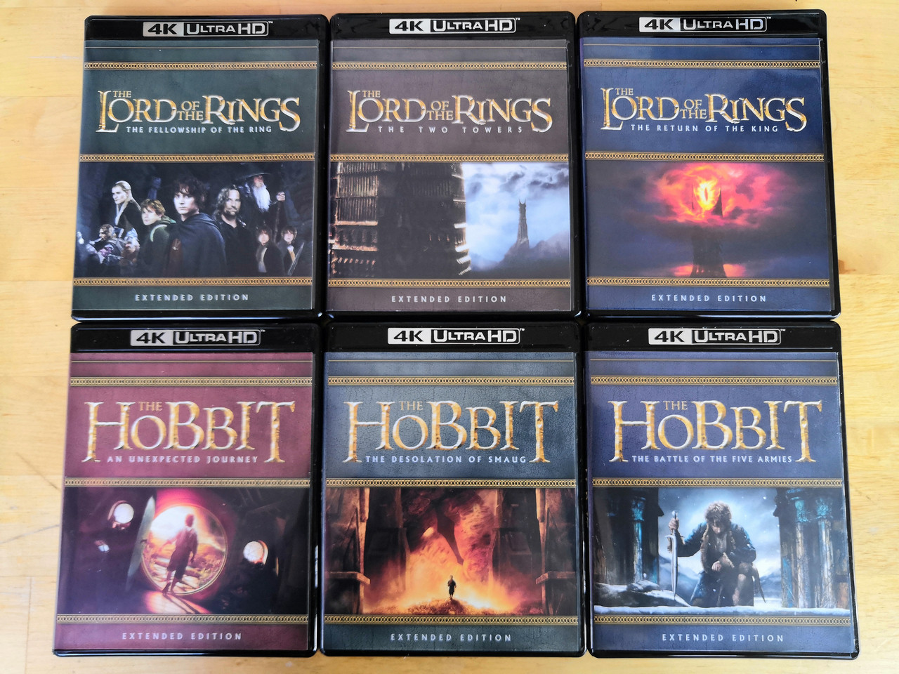 4K UHD 2160P (Lord of the Rings Extended Edition 1-3)+(Hobbit Extended Edition 1-3)