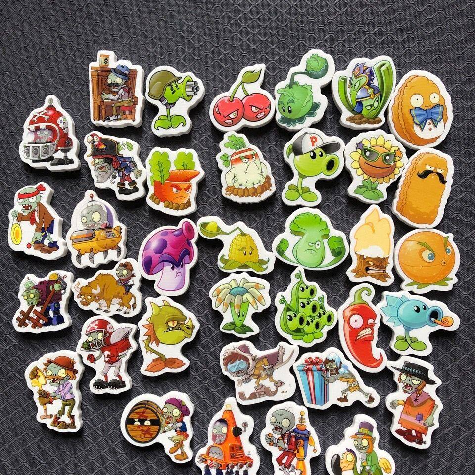 Plant Wars Corpse Rubber Erasers Cute Cartoon Creative Erasers Students Wipe Clean Prizes 36