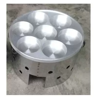 Gas burger stove round wheel cake seven hole hamburger machine 7 hole egg cake machine aluminum alloy mold Wheel Cake