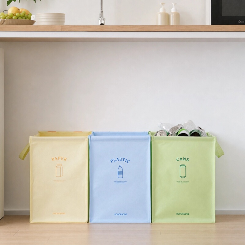 Doudou LAOSHU Fresh and Eco-Friendly Dirty Clothes Basket, Foldable Waterproof Woven Storage Bag, Large Capacity Garbage Sorting Bag Doudou LAOSHU Fresh and Eco-Friendly Dirty Clothes Basket, Foldable Waterproof Woven Storage Bag, Large Capacity Garbage Sorting Bag