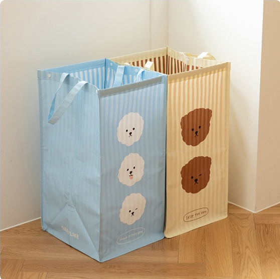 Large-Capacity Eco-Friendly Storage Bag for Sorting and Organizing, Japanese-Style Cartoon DIY High-Quality Woven Waterproof and Stain-Resistant Laundry Basket Large-Capacity Eco-Friendly Storage Bag for Sorting and Organizing, Japanese-Style Cartoon DIY High-Quality Woven Waterproof and Stain-Resistant Laundry Basket