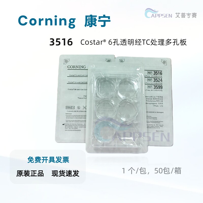 Corning 3516 6孔 细胞培养板 TC表面 康宁 6孔板 独立包装  无菌