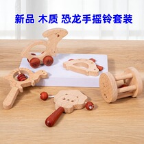 Wooden wave drummer rattle baby shake drum baby grasp and soothe wooden Montessori early education educational toys