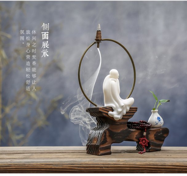 Chinese zen furnishing articles creative home desktop decoration ceramic Buddha sitting room porch corridor office soft outfit