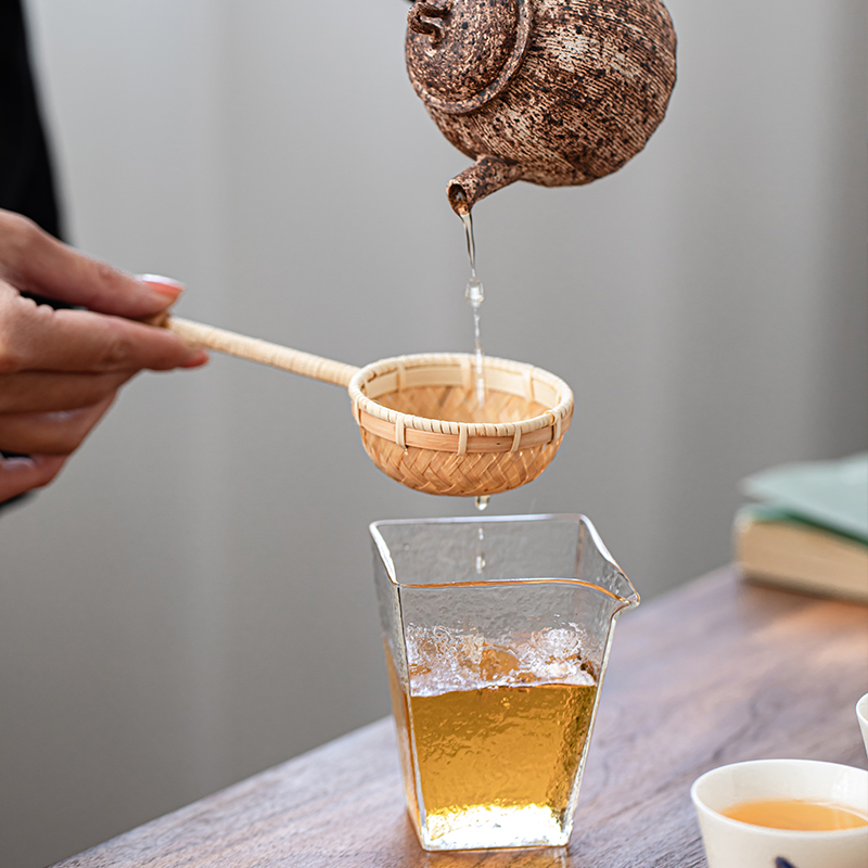 Porcelain heng tong bamboo rattan has by hand) tea tea canister filter filter ideas with kung fu tea tea zero accessories