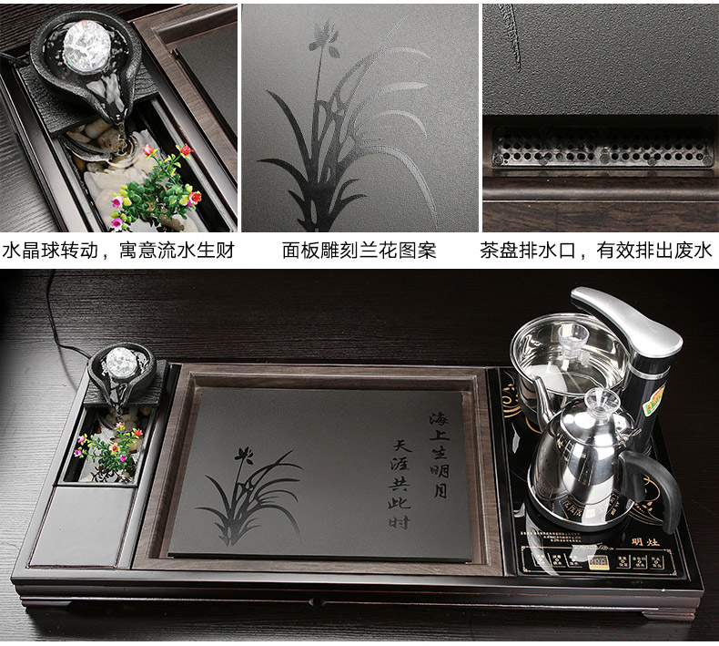 Porcelain tea tray of a complete set of tea set up automatic constant hall purple ceramic kung fu tea tea sea household contracted