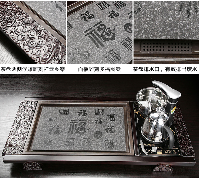 Porcelain heng tong tea sets tea purple sand pottery and Porcelain of a complete set of kung fu tea set automatic water tea home ground