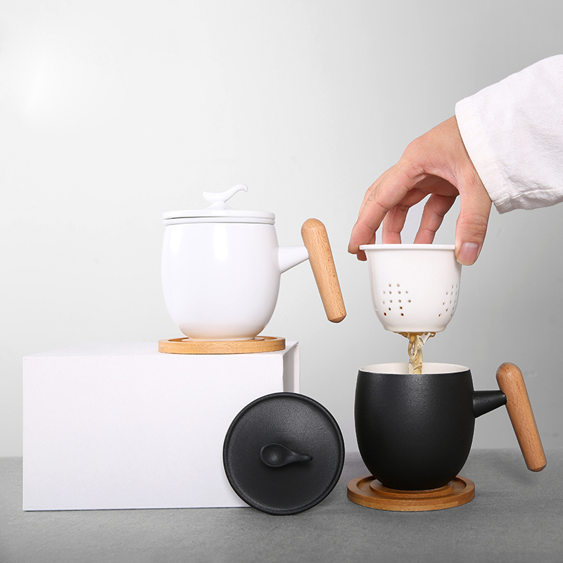 Porcelain constant hall mark cup large capacity with cover filter couples water cup home office ceramic tea cups