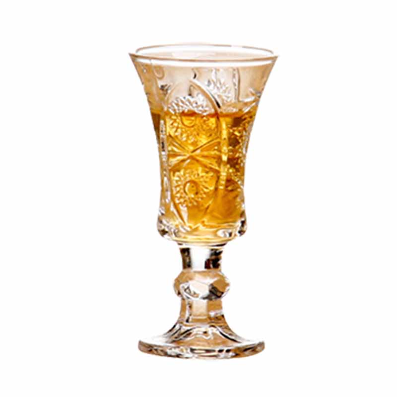 Porcelain heng tong glass wine cup suit creative household six small shot glass crystal tall shot glass