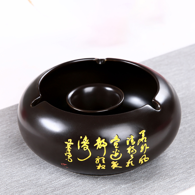 Porcelain heng tong ceramic ashtray creative move tang fly ash large home sitting room office tide ashtrays